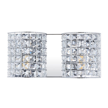 Clara Deco Metal/Crystal Classic Glam LED Vanity Light - JONATHAN Y